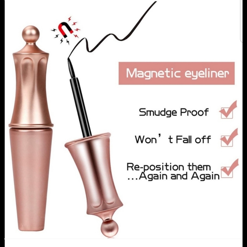 Magnetic false eyelashes eyeliner set with mirror - Picture 4 of 9